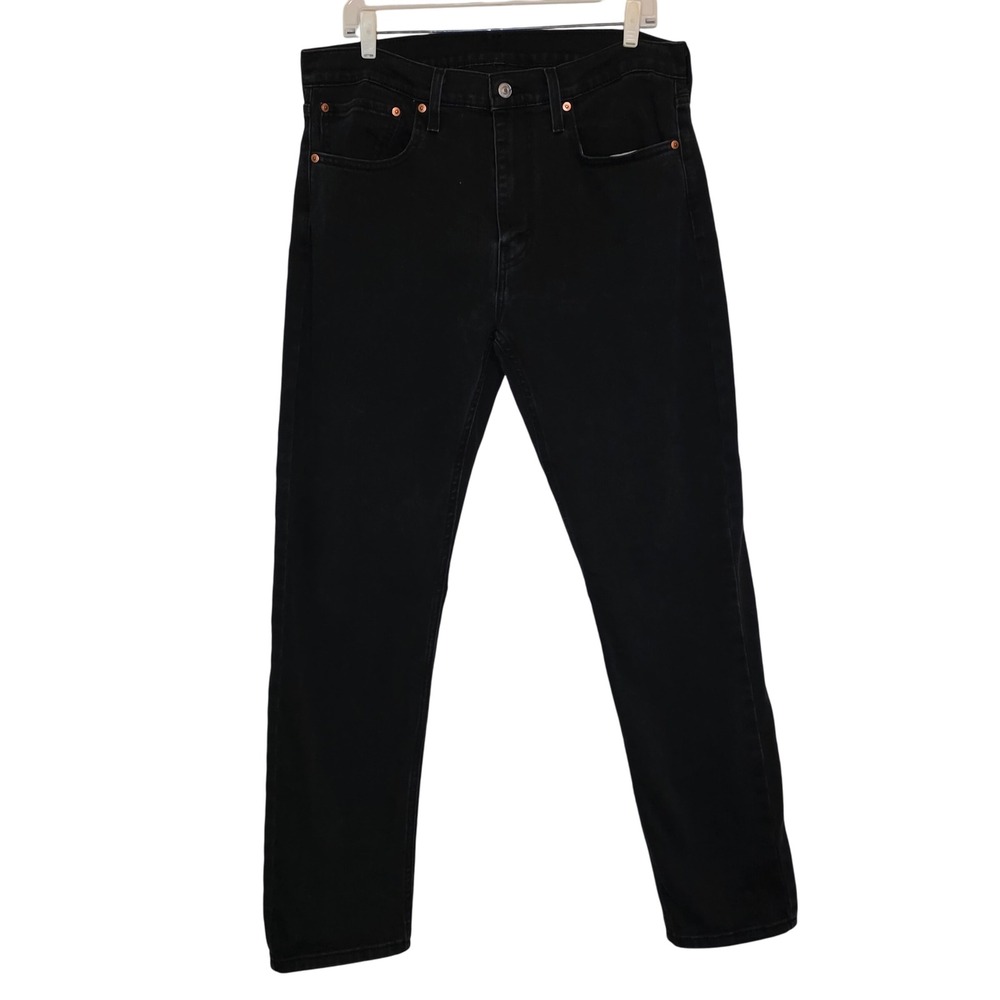 Levi's 501 Original Fit Black Denim Jeans Mens W34 L32 Button Fly Classic Pants